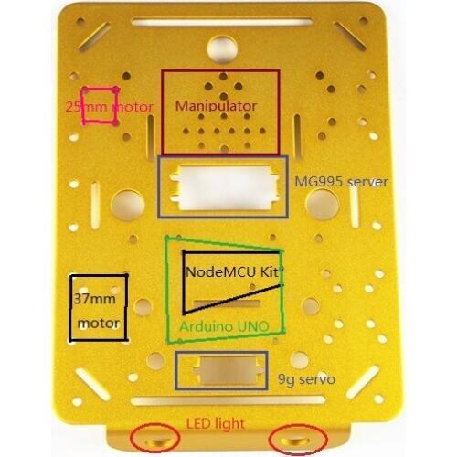 Metal 4wd/2wd Palte Panel For Robot Tank Car Chassis Supporting Servo Mounting For Arduino NodeMCU Mechanical Arm Robotic Part