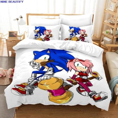 Cute Cartoon Bedding Set Hedgehogs Duvet Cover Pillowcase Single Twin Full Size for Kids Boy Girls Bedroom Home Decor