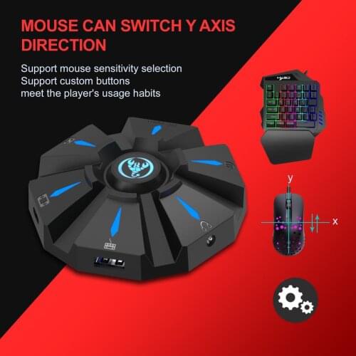 P9 Muilt-function Mobile Controller Gaming Keyboard Mouse Converter Durable Construction TYPE-C Charging Interface