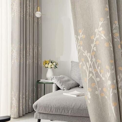 Fashion Modern Blackout Curtains Simple European Style Jacquard Living Room Floor-to-ceiling Windows Bedroom Curtains