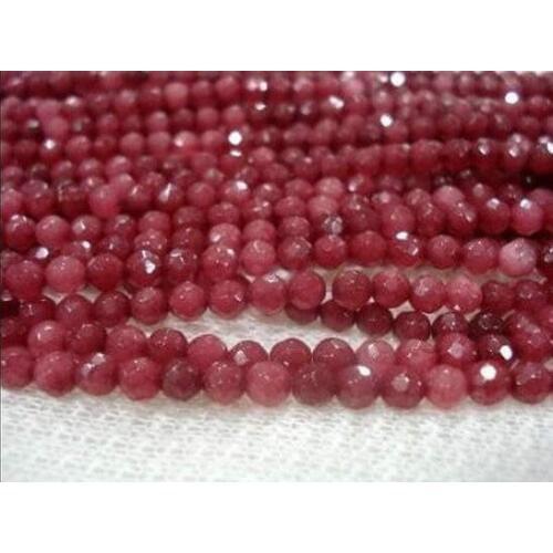 Fashion jewelry 4MM Brazilian Faceted Red chalcedony Round Loose Beads 15inches Wholesale and retail