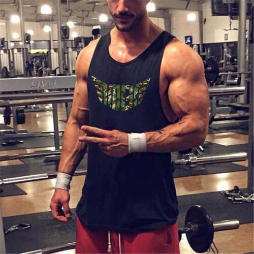 Workout Cotton Gym Mens Tank Top Muscle Sleeveless Sportswear Shirt Stringer Fashion Clothing Bodybuilding Singlets Fitness Vest