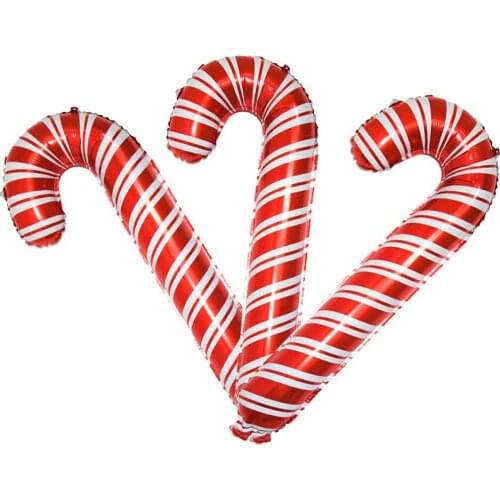 PCS Foil Balloons Red Candy Cane Merry Christmas Balloon Decoration Inflatable Air Balls Birthday Party Supplies Portable