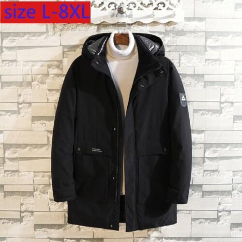 New Arrival Fashion Super Large Long Men Padded Clothes Thick Jacket Winter Coat Hooded Casual Plus Size L-2XL3XL4XL5XL6XL7XL8XL
