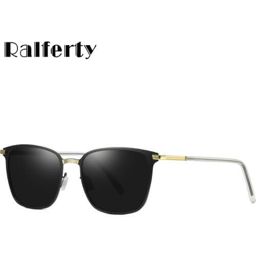 Ralferty Square Sunglasses Men Polarized UV400 High Quality Black Sun Glasses Male Driving Goggles Eyewear oculos de sol D0864