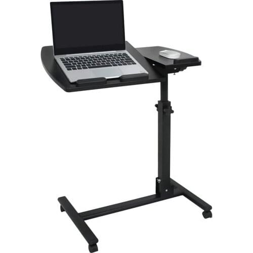 Rolling Laptop Desk Adjustable Laptop Stand Cart Computer Desk Lap Desk Workstation Notebook Cart Over Bed Table