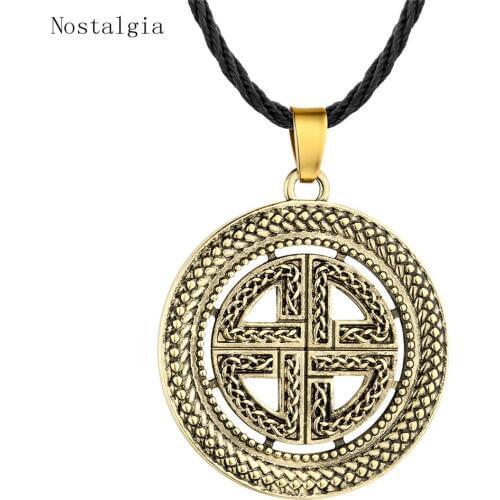 Slavic mens Jewelry Sheild knot Asatru Pendant Necklace Knot Pendants Jewelry Shield Cross Necklace