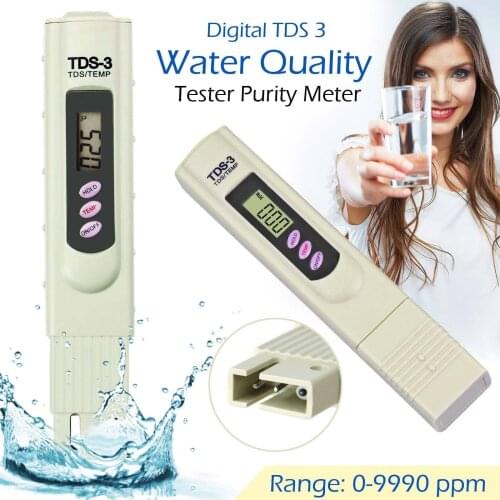 Water TDS Meter Water Quality Tester 0-9999ppm Meter Testing Water Meter for Drinking Water Aquariums RO System Swinging Pool