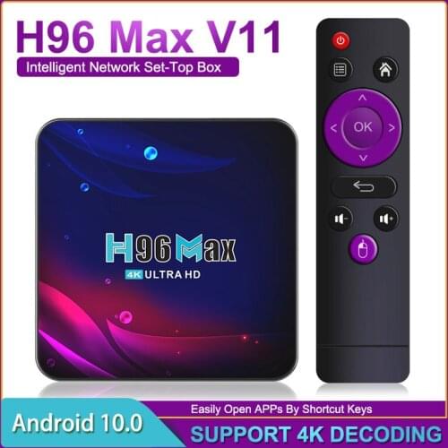 4K HD TV Box Bluetooth 4.0 Android TV Box H96 MAX V11 TV Box 2.4G 5.8G WIFI Voice Set Top Box Media Player