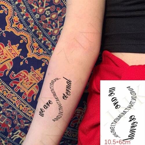 Waterproof Temporary Tattoo Sticker Word Love Cross Star Element Flash Tatoo Fake Tatto Arm Leg Wrist Foot Hand For Men Women