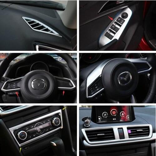 Yimaautotrims For Mazda 3 2017 2018 Matte Central Control AC Air Conditioning Panel / Front Air AC Outlet Vent Interior Refit