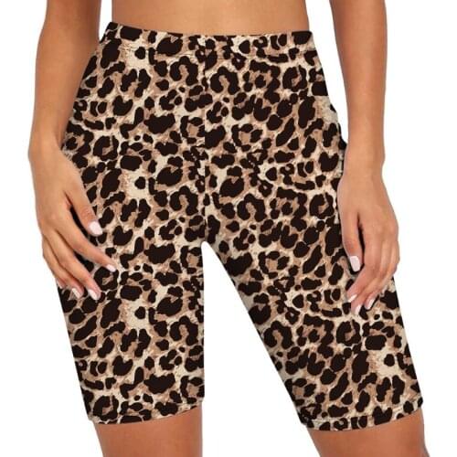 Womens High Waist Biker Shorts Snakeskin Leopard Tie-Dye Digital Print Workout Leggings Skinny Cycling Tights