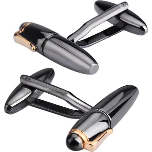 1Pair Trendy Black Gold Pen Cufflinks Party/Casual/Fashion Mens Accessory