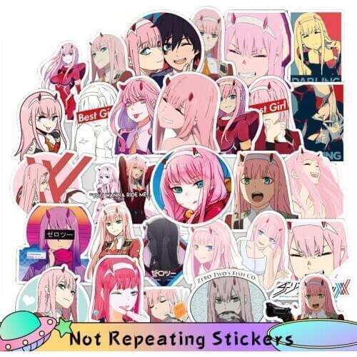 10/50pcs/lot Anime DARLING In The FRANXX Stickers For Laptop Refrigerator Guitar Suitcase Luggage Motorcycle Phone Skateboard