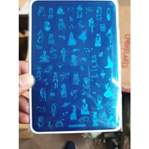 Big Rectangle Nail Stamping Plates Steel Plate ZJOY-PIUS-07/06/13 Customized Plate Nail Printing Template without Printing Tools