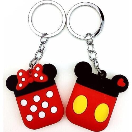 Key Ring Cartoon Mouse Big Size Car Lovely Bow Keychain Cute Women Children Kids Girl Toy Red Auto Accessories Wholesale
