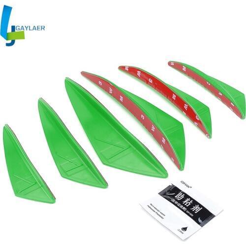 2021 Front Winglet Fairing Bumper Lip Rubber Fin Splitter Spoiler Canard Valence Body Sticker Wing Windshield for Motorcycle Car