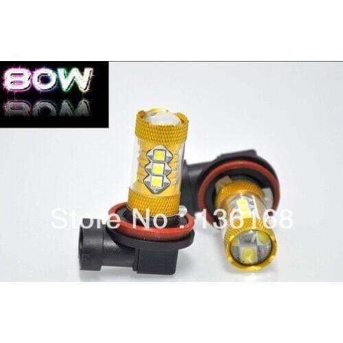 2x 80 Watt- Led- H11 Car LED Bulbs 80w Canbus 80watt viel heller wie 60w 55W h11 DRL Fog Lamps