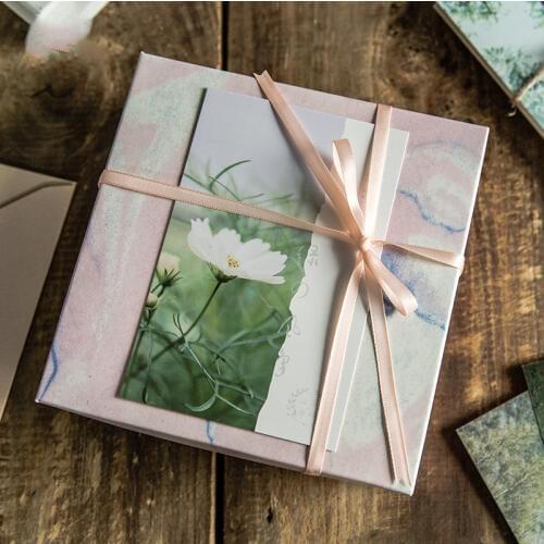 30pcs Green Fields Card Multi-use As Scrapbooking Party Invitation DIY Decoration Gift Card Message Card Postcard