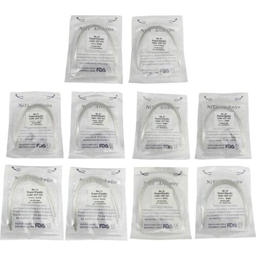 50Pieces Ortho Elastic Niti Arch Wires Round Natural Form Brace