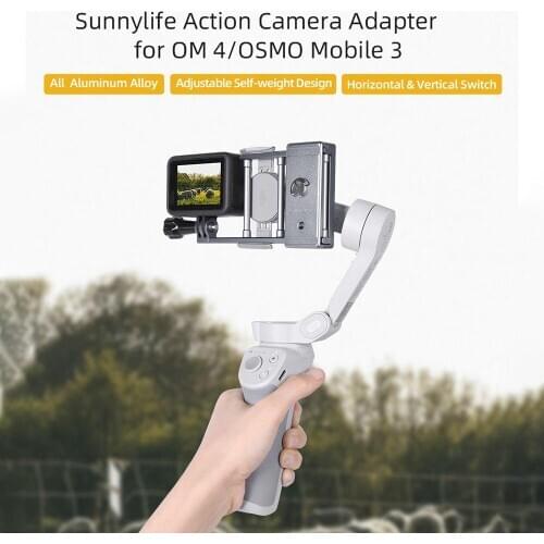 For GoPro series/Osmo Action Camera Accessories Handheld Gimbal Adapter Adjustable Counterweight Horizontal Vertical Switch