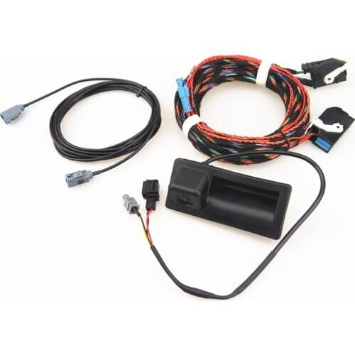 AZQFZ 12V Car Rear Video Reversing Camera + Harness Plug For VW Tiguan A4 A5 S4 S5 A6 A7 S6 Q5 RCD510 RNS310 RNS315 5ND827566C