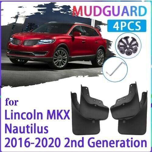 Car Mud Flaps for Lincoln MKX Nautilus 2016~2020 2017 2018 2019 Mudguard Splash Guards Fender Mudflaps Auto Accessories