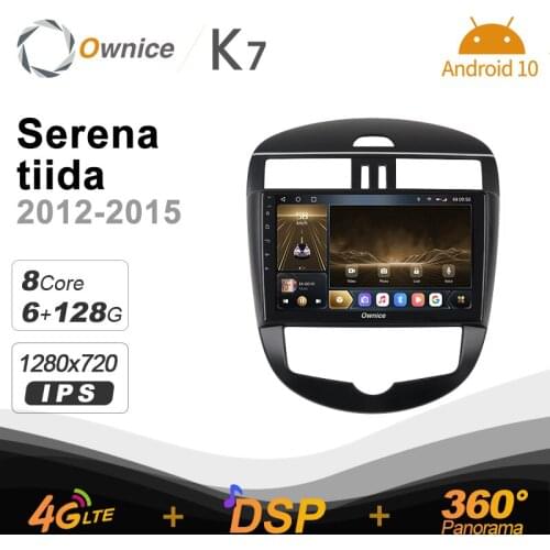 K7 Ownice 6G+128G Android 10.0 Car Radio For Nissan Serena Tiida 2012 - 2015 Multimedia Audio 4G LTE GPS Navi 360 BT 5.0 Carplay