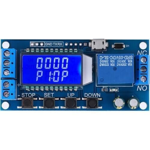 Bistable relay 5V 12V 24V Time Delay Relay Module Delay Off Cycle Timer 0.01s-9999min with LCD Display latching relay