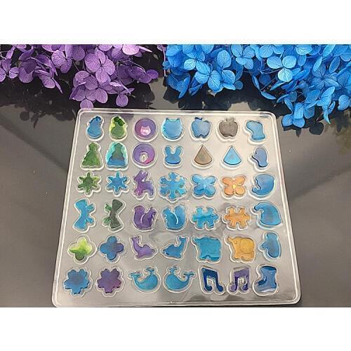 Double One Clear Silicone Mold For Making Jewelry Stud Earrings DIY Mold Resin Casting resin molds for jewelry
