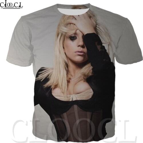 Newest Singer Lady Gaga 3d Print T Shirt Men/Women T-shirt Casual Short Sleeve Hip Hop Harajuku Unisex Streetwear Tops