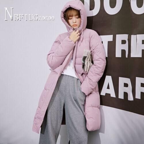 Korean Pink Long Style Casual Women Parkas Easy To Match Kawaii Warm Female Overcoat