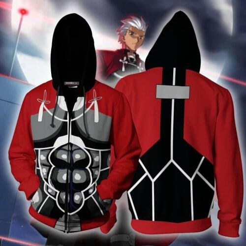 Anime Fate Stay Night Cosplay Costumes Hoodies Adult Hooded Jacket Casual Hoodie Sweatshirts