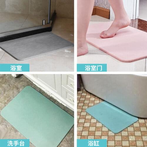 Diatom mud foot pad absorbent pad bathroom non-slip mat diatomite absorbent quick-drying bathroom door kitchen mat household