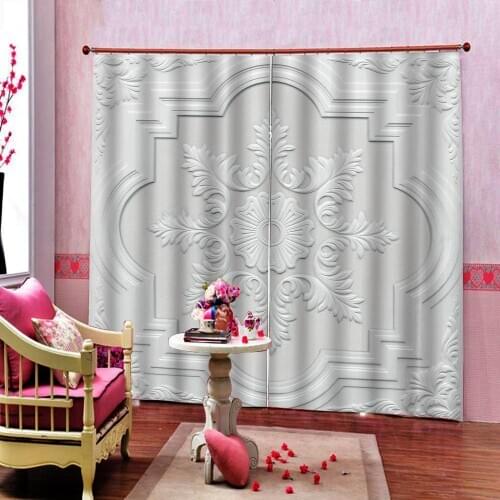 Creative Deisgn European Style pattern Curtains For Livng Room Bedroom Digital Printed Blackout Window Drapes Custom any size