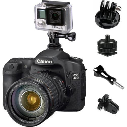 GoPro Mounting w/ Hot Shoe adapter, Tripod Mount Thumb Screw for Hero 5 4+ 4 3