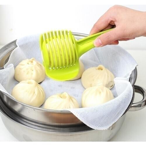Kitchen Gadgets Clip Fruit Vegetable Slicer Tool Potato Food Tomato Onion Lemon Vegetable Fruit Slicer Cutter Holder