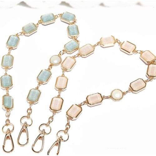 Fashion Double Buckle Head Love Flower Mobile Phone Case Hanging Chain Bag Pendant Bag Hanging Ornament Jewelry Decorative Chain