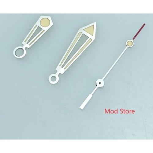 Watch Hands Set For ETA2824 PT5000 ST2130 007 NTTD Style Silver