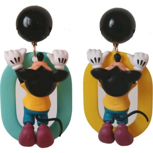 2021 new Disney Mickey Mouse earrings Cartoon girl with makeup toy Cute Minnie Pooh earrings Anime Mickey Earring childrens Toys