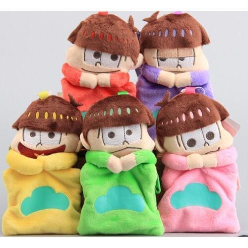 NEW 5 Colors Matsuno Ichimatsu Plush Toy Matsuno Osomatsu Coin Purse Unisex Wallet Multi-Functional Kawaii Bag 6" 15 CM