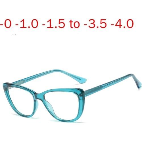Cat Sunglasses Photochromic Myopia Eyeglasses Finished Myopia Glasses for Women Computer Optical Glasses Frame UV400 NX