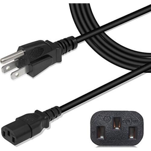 US Plug 1.5M (5FT) 3 PIN Power Cord Cable Lead For Laptop PC Adapter Computer Monitors Projectors Printers and More