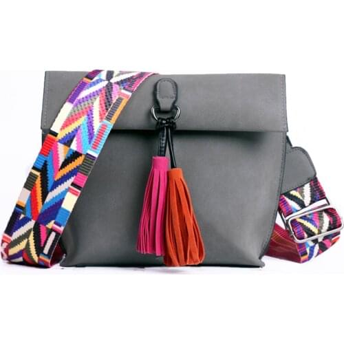 SWDF 2021 New Women Matte Messenger Bag Tassel Shoulder Bag Crossbody Bags For women Shoulder Bags Female Designer Handbag Bolsa