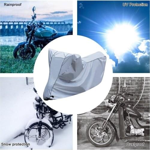 Motorcycle Cover All Weather Waterproof Motorcycle Bike Cover Outdoor Protection with Reflective Strips