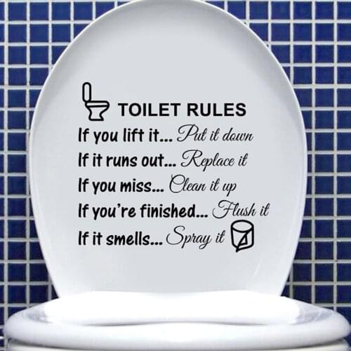 Funny Toilet Seat Sofa Chair Wall Stickers Bathroom Home Decoration Decals