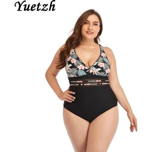 2021 Women Swimsuit One Piece Plus Size Push Up Swimwear Large Big Plussize Swimming Suits Beachwear Bathing Suits For Famale