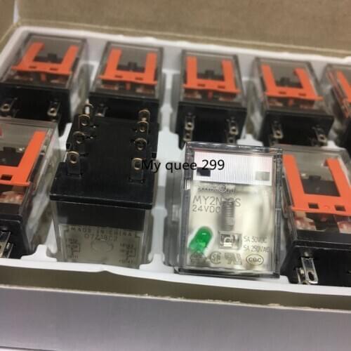 10pcs/lot new original OMRON relay MY2N-GS-DC24V MY2N-GS-24VDC 5A 8PIN Replace the old model MY2N-J-DC24V MY2N-J-24VDC