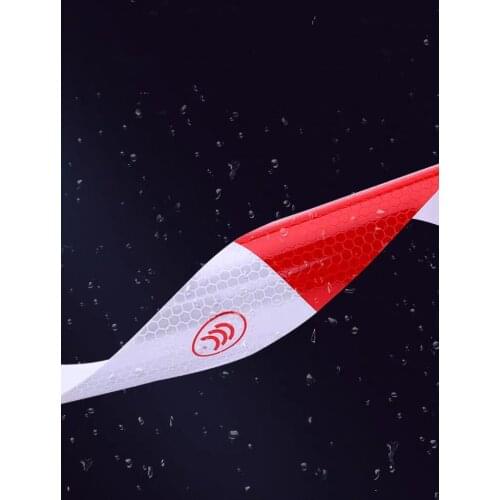 Safe 10pcs 5*30cm Car Reflective Stickers Warning Strip Reflective Truck supplies Night Driving Safety Secure Red White Sticker