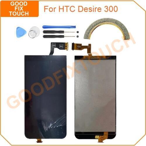 10pcs 4.3" LCD Screen For HTC Desire 300 D300 LCD Display Touch Screen Digitizer Assembly For HTC 300 LCD Replacement Parts